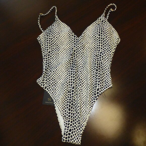 VIX PAULA HERMANNY SWIMWEAR LIZARD BELLA ONE PIECE SIZE SMALL NWT - Picture 1 of 7